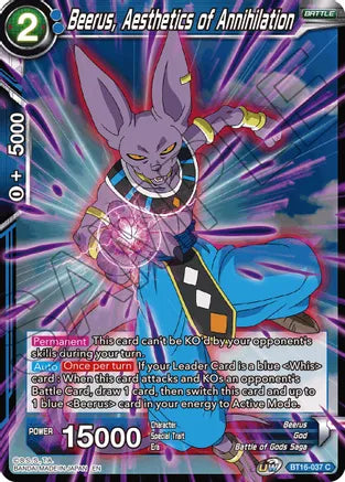 Beerus, Aesthetic of Annihilation (BT16-037) [Realm of the Gods] | Pegasus Games WI