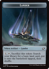 Human Soldier // Lander (0004) Doubled-Sided Token [Edge of Eternities Tokens] | Pegasus Games WI