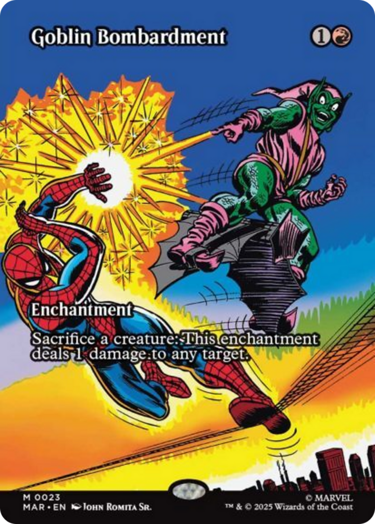 Goblin Bombardment (Borderless) [Marvel's Spider-Man: Eternal-Legal] | Pegasus Games WI