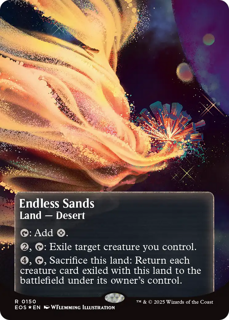 Endless Sands (0150) (Borderless) (Galaxy Foil) [Edge of Eternities: Stellar Sights] | Pegasus Games WI
