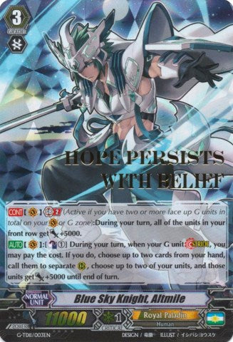 Blue Sky Knight, Altmile (Hot Stamped) (G-TD11/003EN) [Divine Knight of Heavenly Decree] | Pegasus Games WI