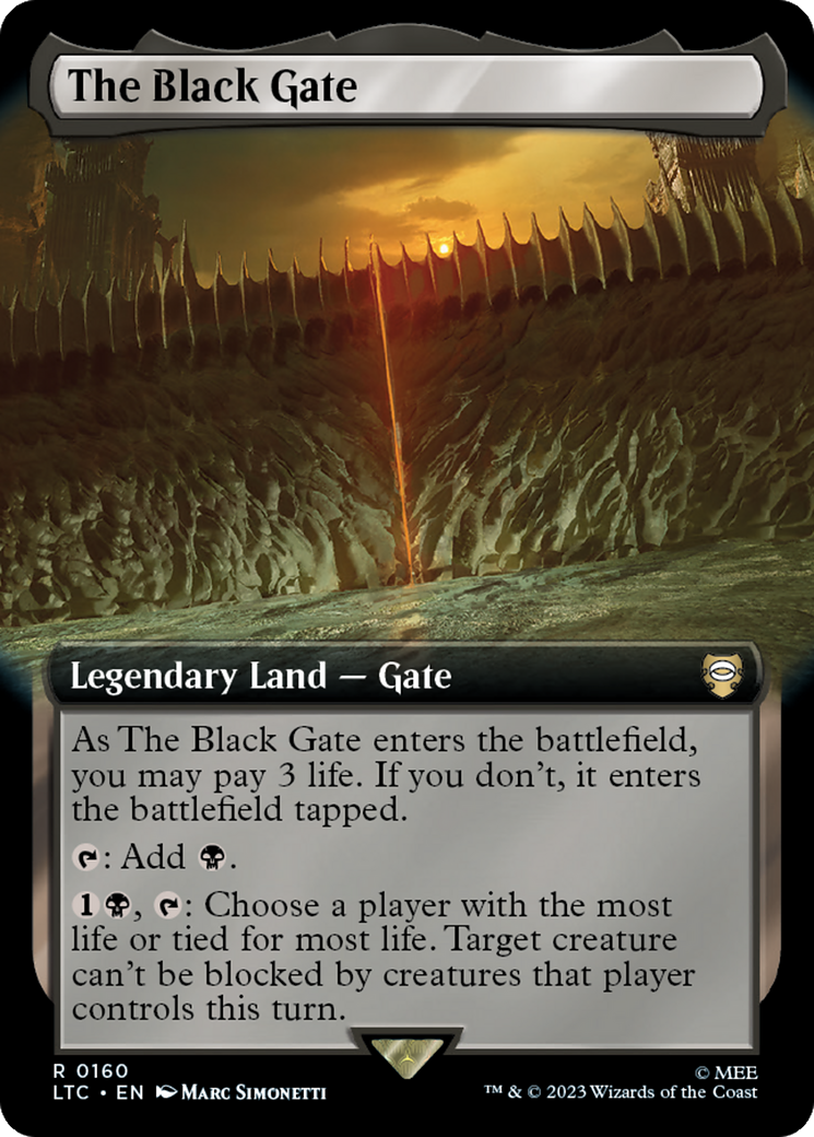 The Black Gate (Extended Art) [The Lord of the Rings: Tales of Middle-Earth Commander] | Pegasus Games WI