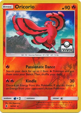 Oricorio (14/145) (League Promo) [Sun & Moon: Guardians Rising] | Pegasus Games WI