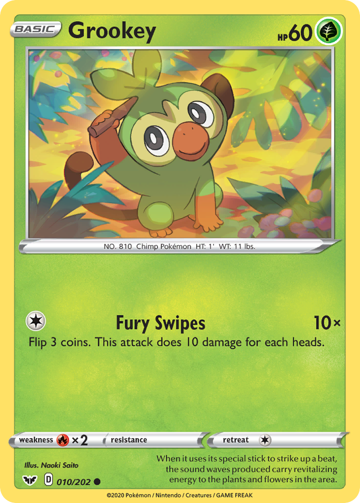 Grookey (010/202) [Sword & Shield: Base Set] | Pegasus Games WI