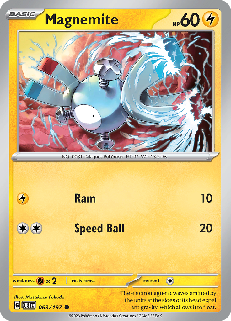 Magnemite (063/197) [Scarlet & Violet: Obsidian Flames] | Pegasus Games WI