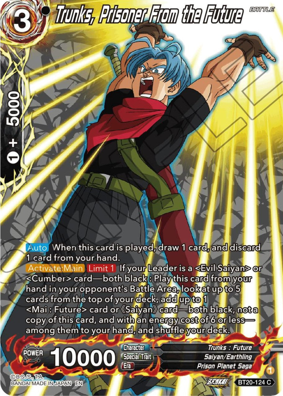 Trunks, Prisoner From the Future (Silver Foil) (BT20-124) [Power Absorbed] | Pegasus Games WI