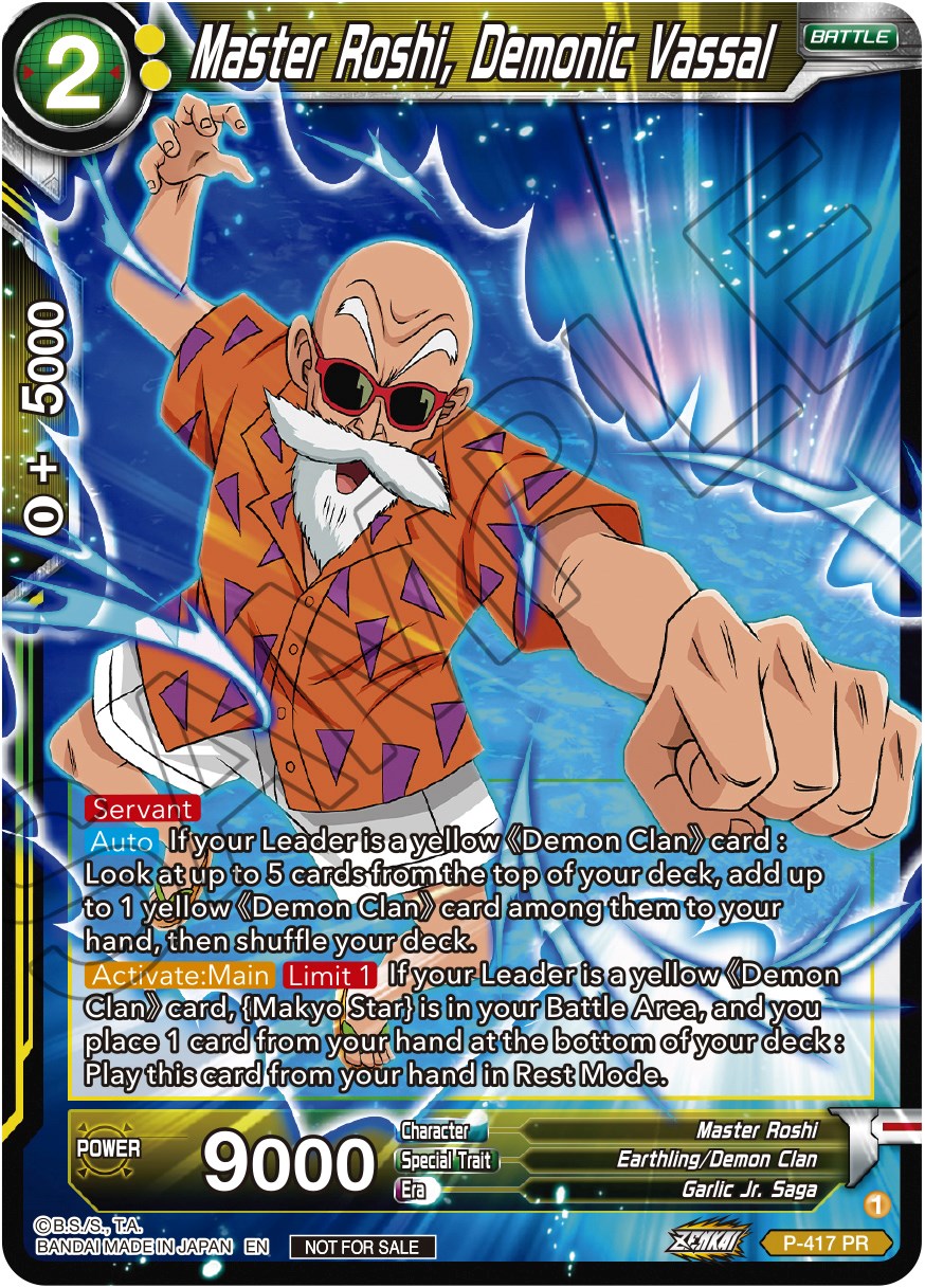 Master Roshi, Demonic Vassal (Zenkai Series Tournament Pack Vol.1) (P-417) [Tournament Promotion Cards] | Pegasus Games WI