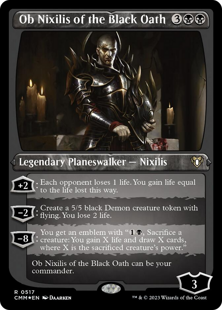 Ob Nixilis of the Black Oath (Foil Etched) [Commander Masters] | Pegasus Games WI