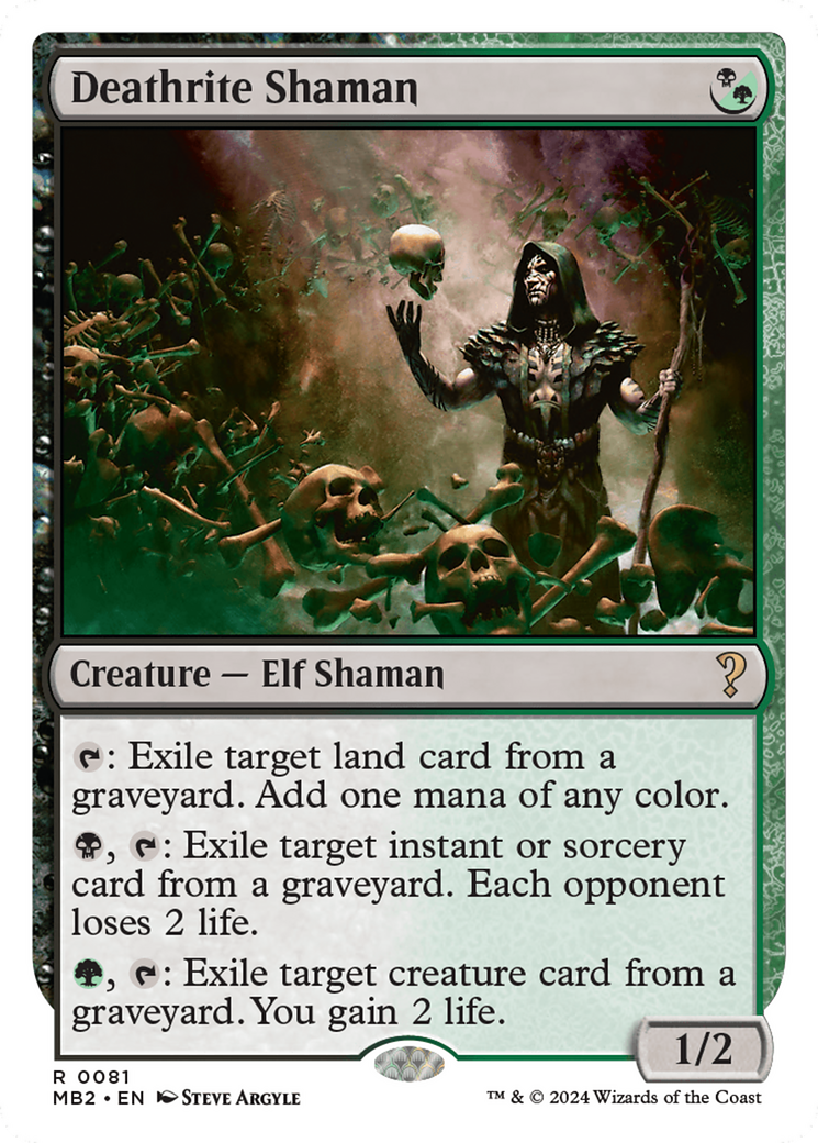 Deathrite Shaman (White Border) [Mystery Booster 2] | Pegasus Games WI