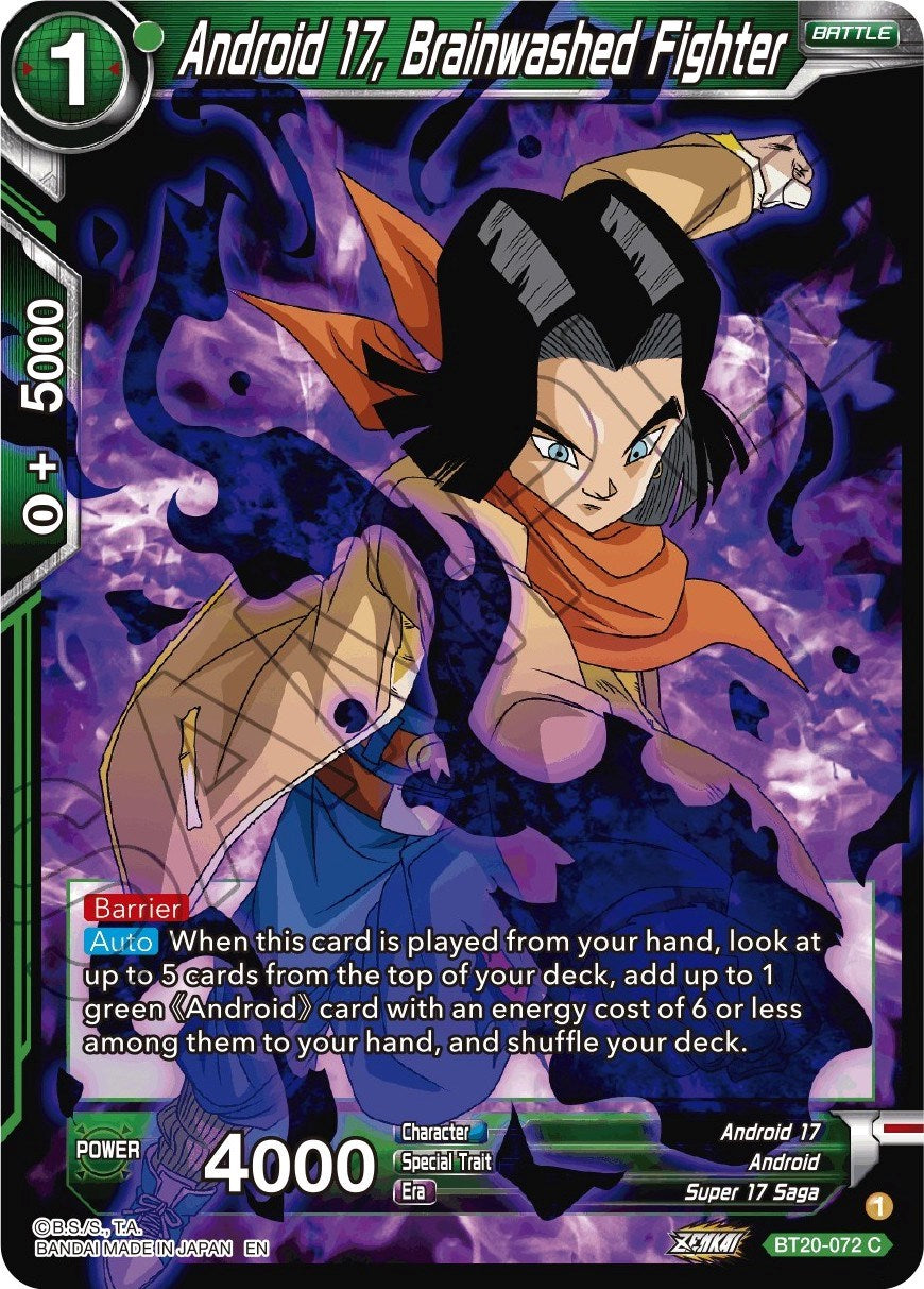 Android 17, Brainwashed Fighter (BT20-072) [Power Absorbed] | Pegasus Games WI