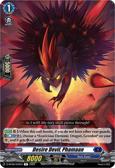 Desire Devil, Phamaan (D-BT06/042EN) [Blazing Dragon Reborn] | Pegasus Games WI