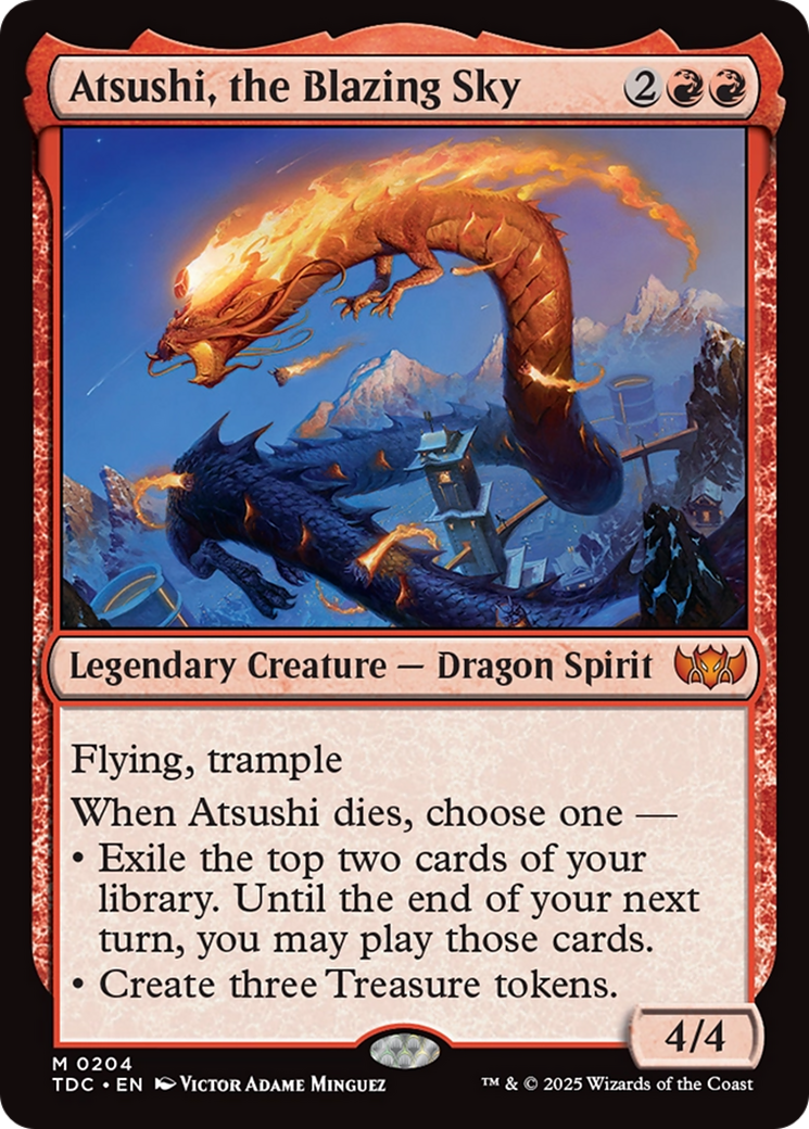 Atsushi, the Blazing Sky [Tarkir: Dragonstorm Commander] | Pegasus Games WI