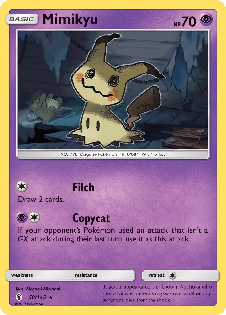 Mimikyu (58/145) (Theme Deck Exclusive) [Sun & Moon: Guardians Rising] | Pegasus Games WI