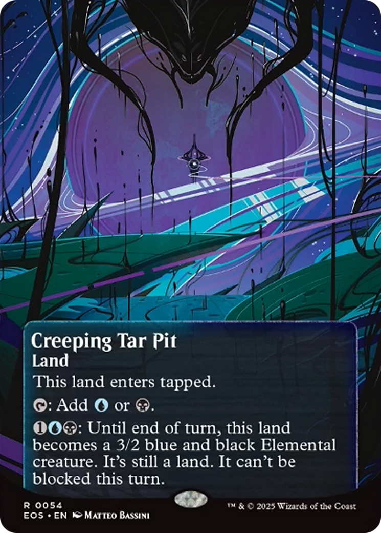 Creeping Tar Pit (0054) (Borderless) [Edge of Eternities: Stellar Sights] | Pegasus Games WI