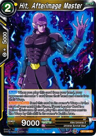 Hit, Afterimage Master (BT7-080) [Assault of the Saiyans] | Pegasus Games WI