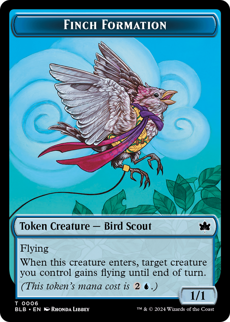 Rabbit // Finch Formation Double-Sided Token [Bloomburrow Tokens] | Pegasus Games WI