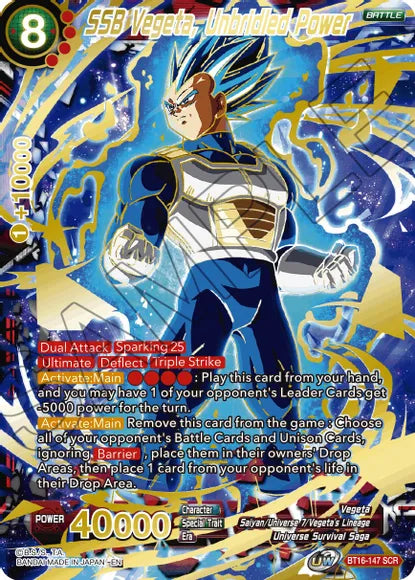 SSB Vegeta, Unbridled Power (BT16-147) [Realm of the Gods] | Pegasus Games WI