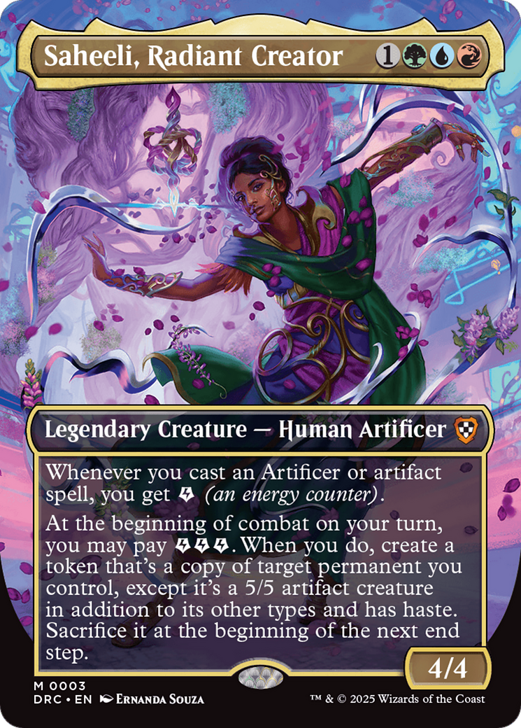 Saheeli, Radiant Creator (Borderless) [Aetherdrift Commander] | Pegasus Games WI