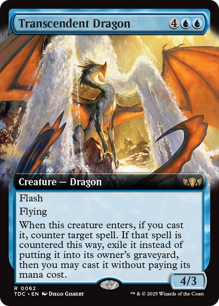 Transcendent Dragon (Extended Art) [Tarkir: Dragonstorm Commander] | Pegasus Games WI