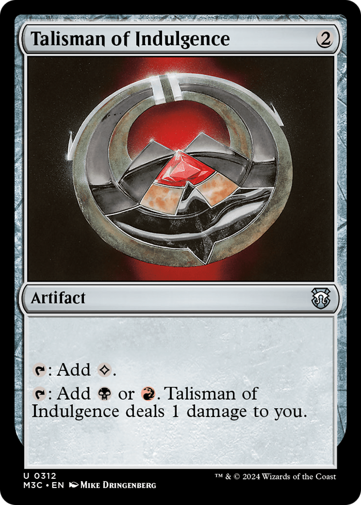 Talisman of Indulgence [Modern Horizons 3 Commander] | Pegasus Games WI