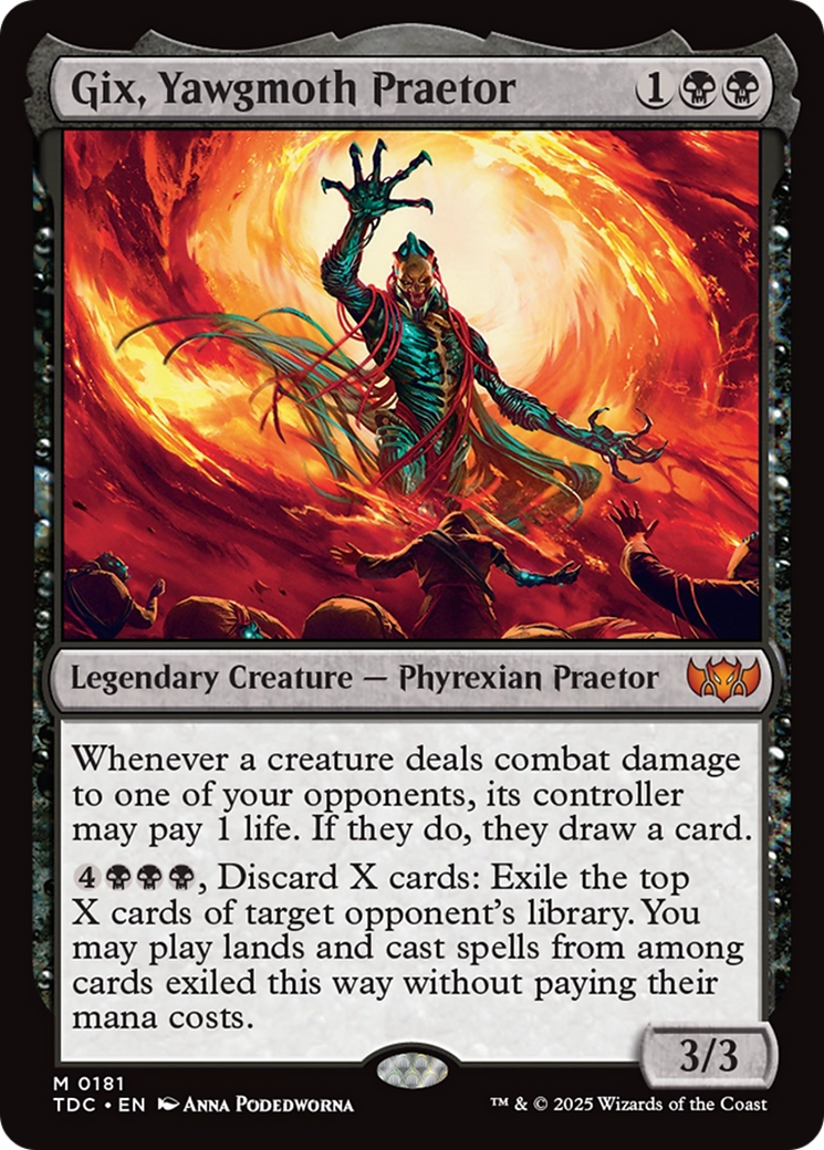 Gix, Yawgmoth Praetor [Tarkir: Dragonstorm Commander] | Pegasus Games WI