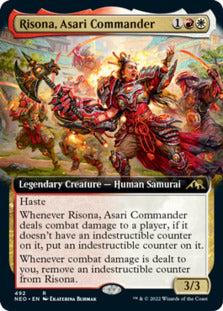 Risona, Asari Commander (Extended Art) [Kamigawa: Neon Dynasty] | Pegasus Games WI