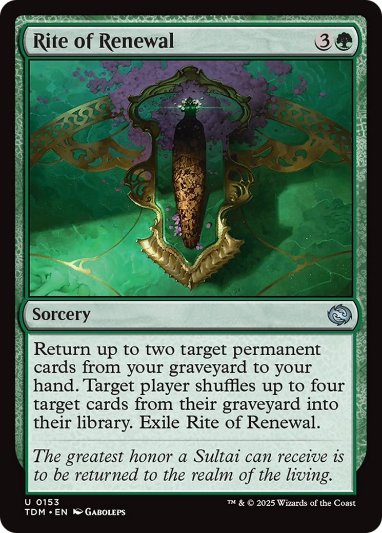 Rite of Renewal [Tarkir: Dragonstorm] | Pegasus Games WI
