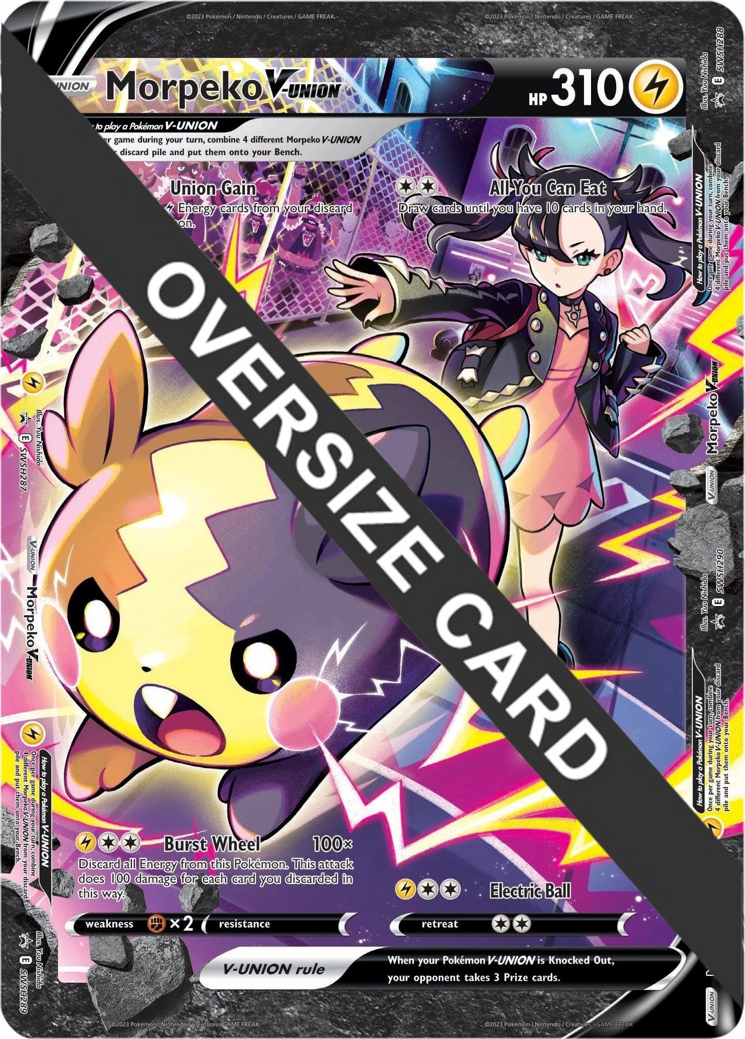 Morpeko V-UNION (SWSH287-290) (Jumbo Card) [Sword & Shield: Black Star Promos] | Pegasus Games WI