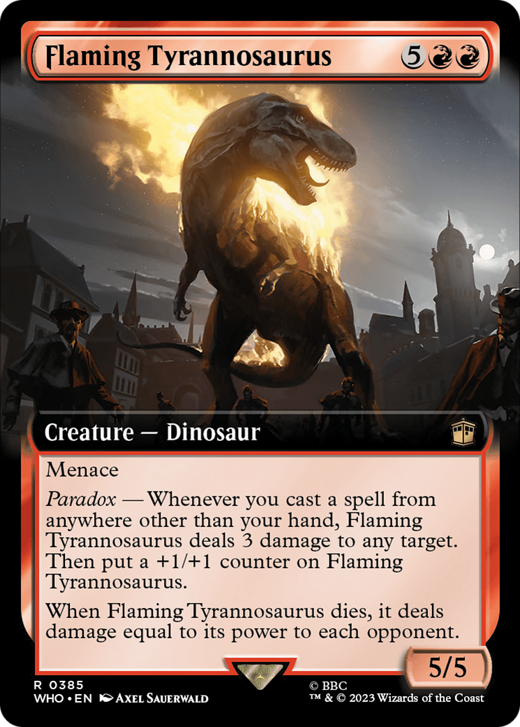 Flaming Tyrannosaurus (Extended Art) [Doctor Who] | Pegasus Games WI