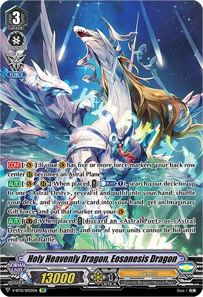 Holy Heavenly Dragon, Eosanesis Dragon (V-BT12/SP03EN) [Divine Lightning Radiance] | Pegasus Games WI