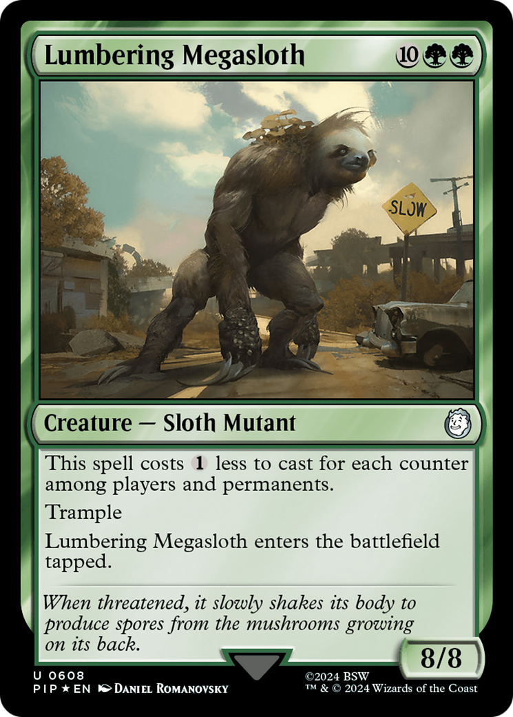 Lumbering Megasloth (Surge Foil) [Fallout] | Pegasus Games WI