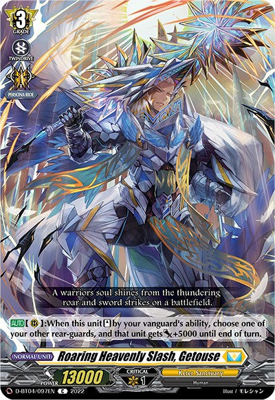 Roaring Heavenly Slash, Getouse (D-BT04/097EN) [Awakening of Chakrabarthi] | Pegasus Games WI