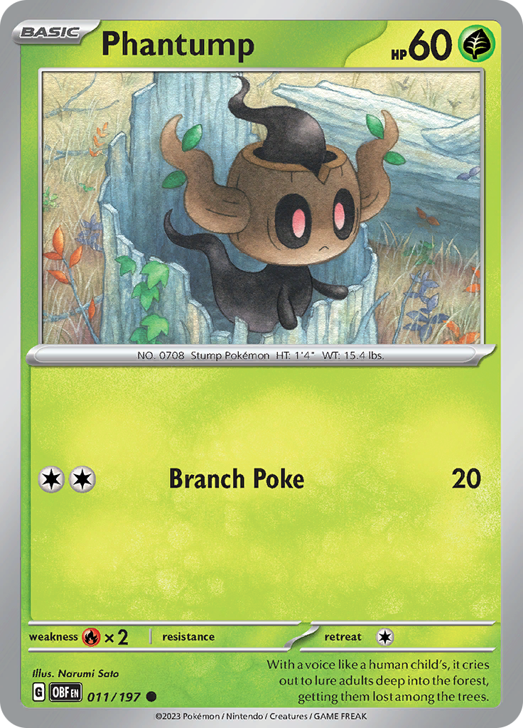 Phantump (011/197) [Scarlet & Violet: Obsidian Flames] | Pegasus Games WI