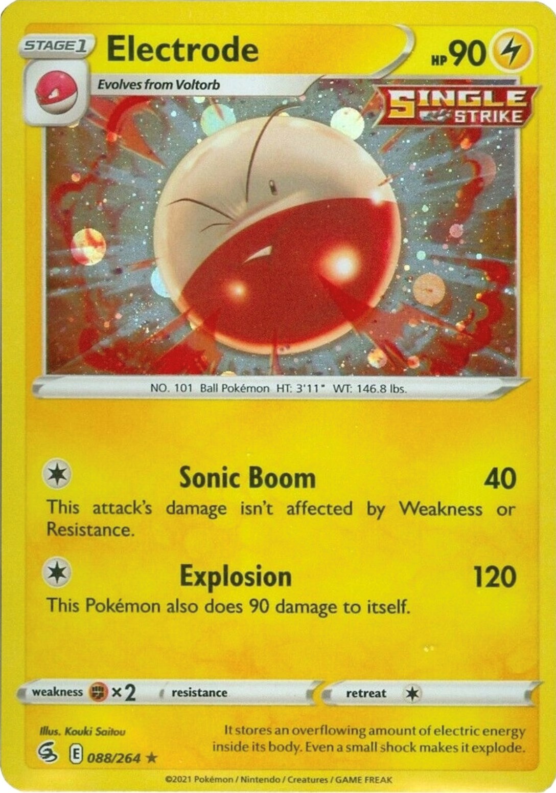 Electrode (088/264) (Cosmos Holo) [Sword & Shield: Fusion Strike] | Pegasus Games WI