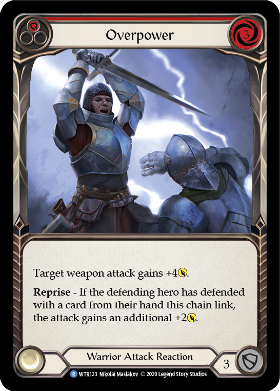 Overpower (Red) [U-WTR123] (Welcome to Rathe Unlimited)  Unlimited Rainbow Foil | Pegasus Games WI