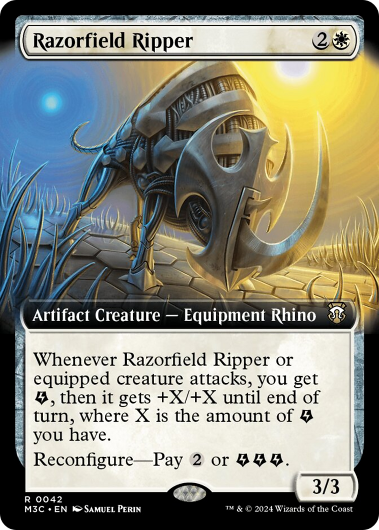 Razorfield Ripper (Extended Art) (Ripple Foil) [Modern Horizons 3 Commander] | Pegasus Games WI
