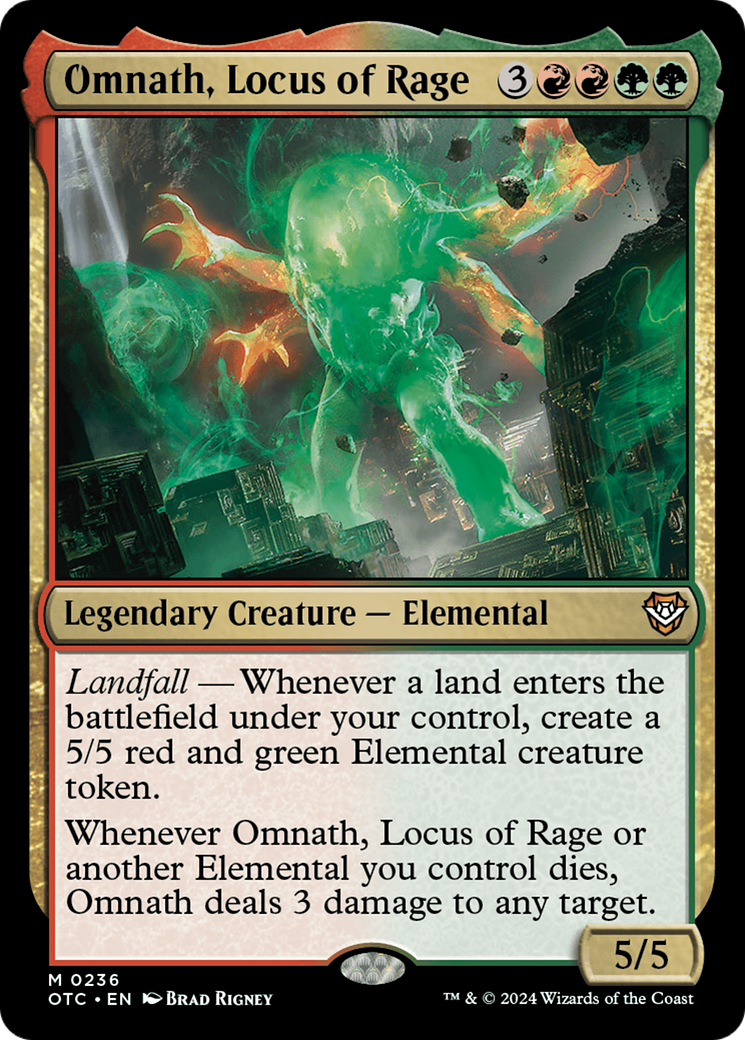 Omnath, Locus of Rage [Outlaws of Thunder Junction Commander] | Pegasus Games WI