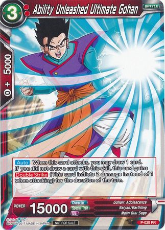 Ability Unleashed Ultimate Gohan (P-020) [Promotion Cards] | Pegasus Games WI