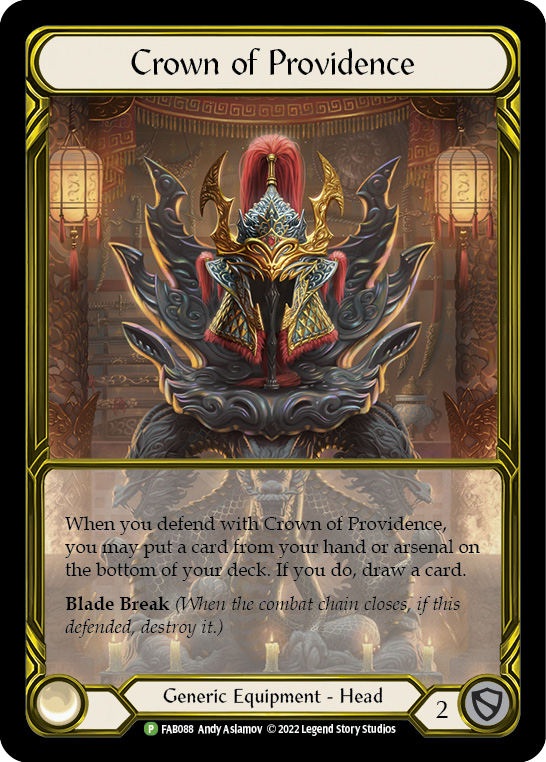 Crown of Providence (Golden) [FAB088] (Promo)  Cold Foil | Pegasus Games WI