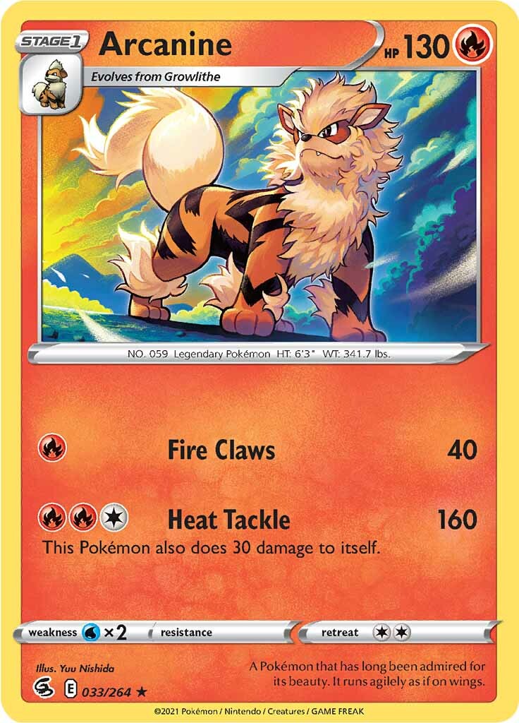 Arcanine (033/264) [Sword & Shield: Fusion Strike] | Pegasus Games WI