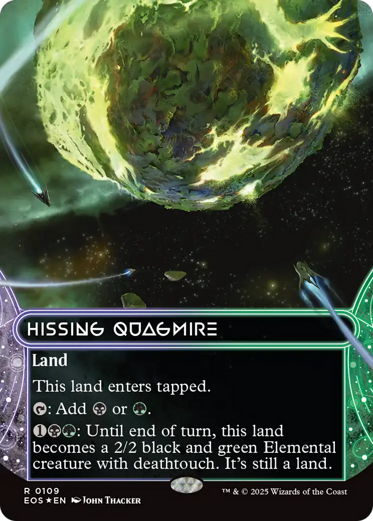 Hissing Quagmire (0109) (Borderless) (Galaxy Foil) [Edge of Eternities: Stellar Sights] | Pegasus Games WI