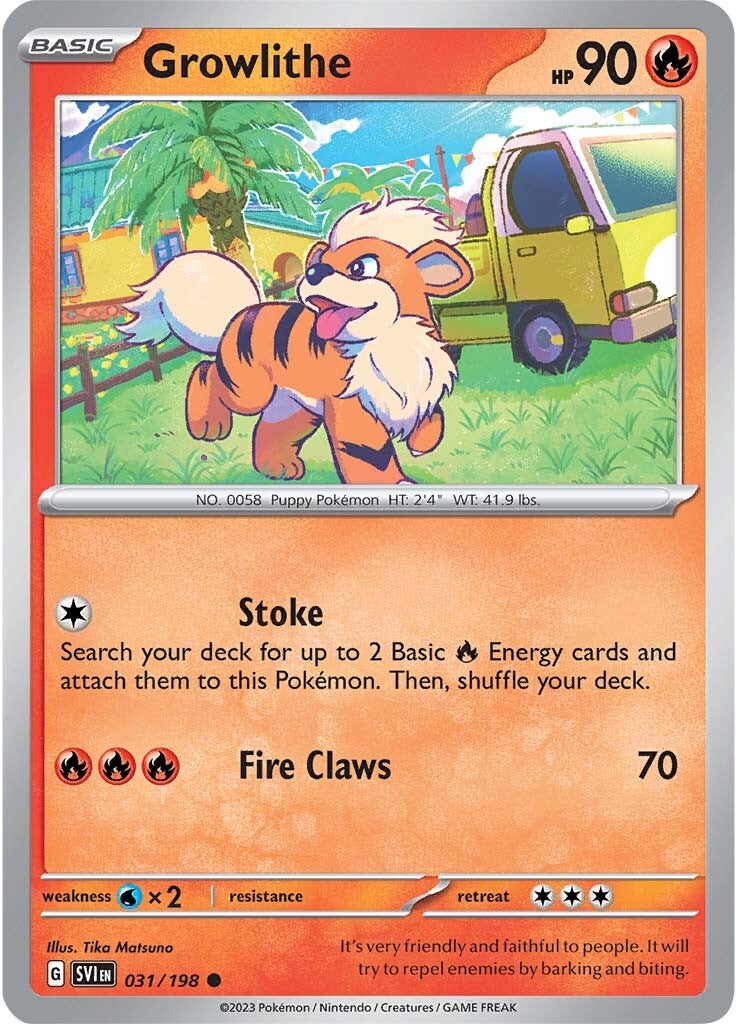 Growlithe (031/198) [Scarlet & Violet: Base Set] | Pegasus Games WI