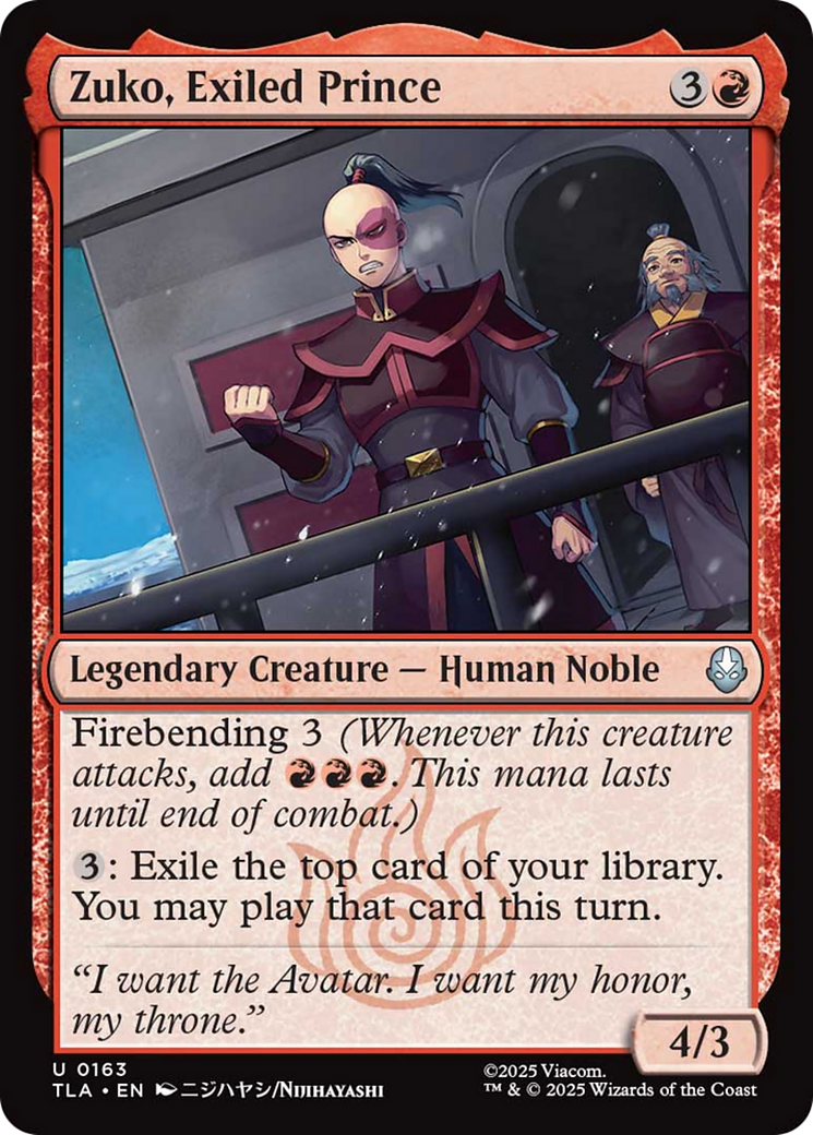 Zuko, Exiled Prince [Avatar: The Last Airbender] | Pegasus Games WI
