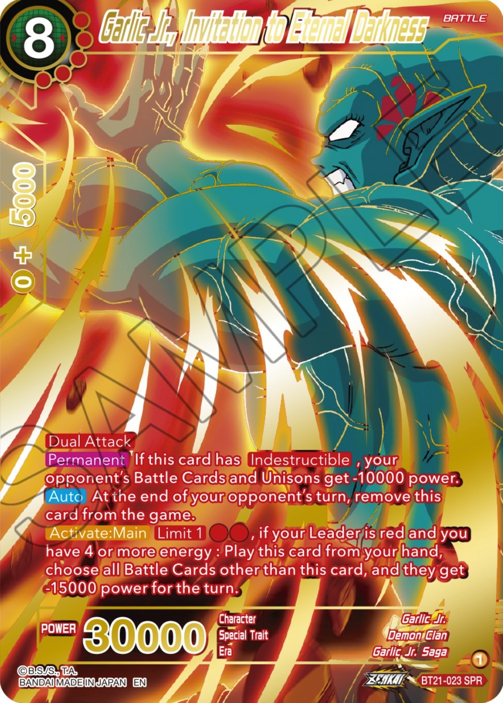 Garlic Jr., Invitation to Eternal Darkness (SPR) (BT21-023) [Wild Resurgence] | Pegasus Games WI