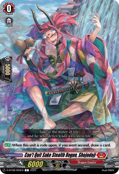 Can't Quit Sake Stealth Rogue, Shojodoji (D-BT08/060EN) [Minerva Rising] | Pegasus Games WI