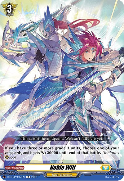 Noble Will (D-BT02/107EN) [A Brush with the Legends] | Pegasus Games WI
