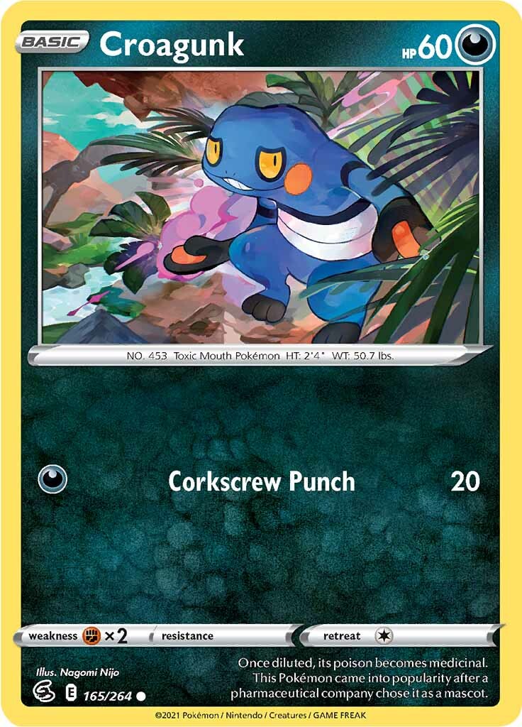 Croagunk (165/264) [Sword & Shield: Fusion Strike] | Pegasus Games WI