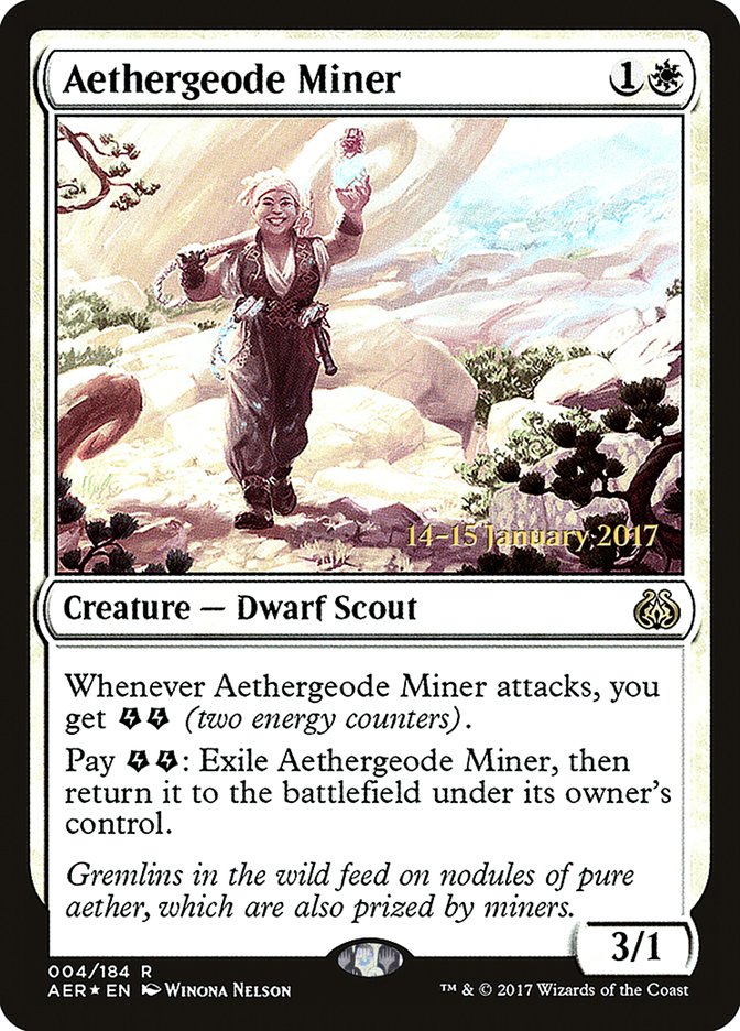 Aethergeode Miner [Aether Revolt Prerelease Promos] | Pegasus Games WI