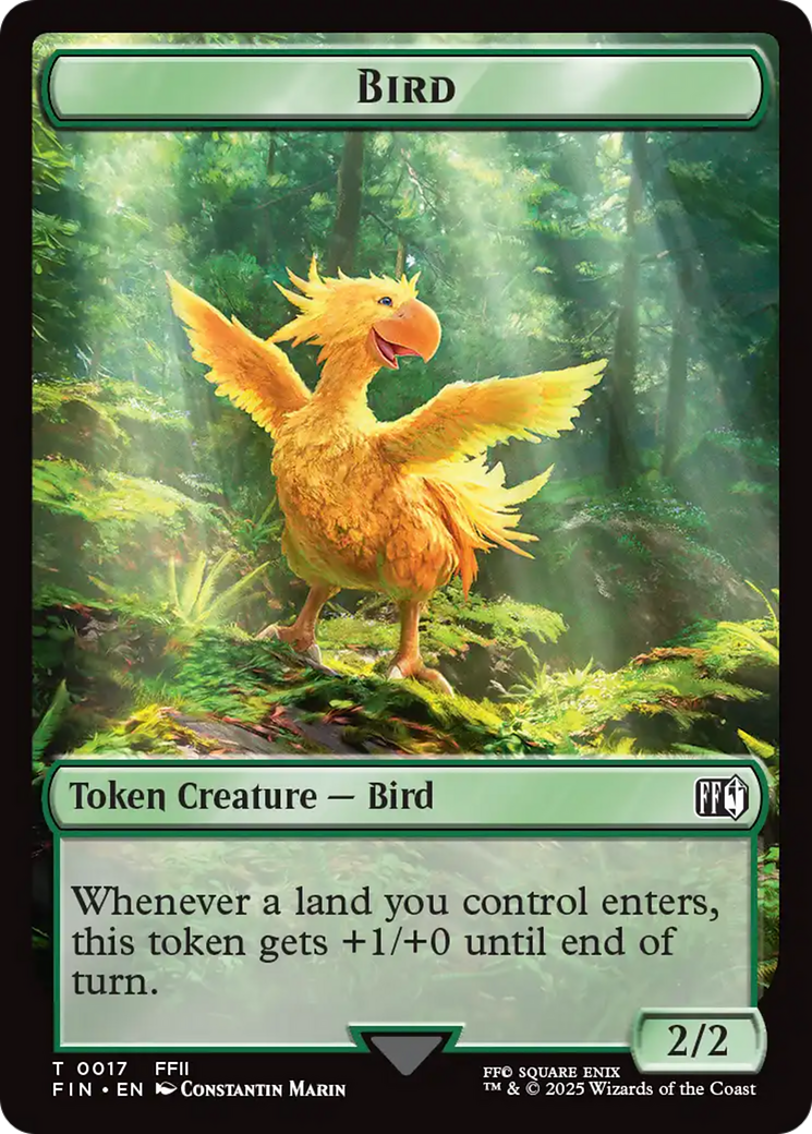 Bird (0017) // Wizard (0015) Double-Sided Token [FINAL FANTASY Tokens] | Pegasus Games WI