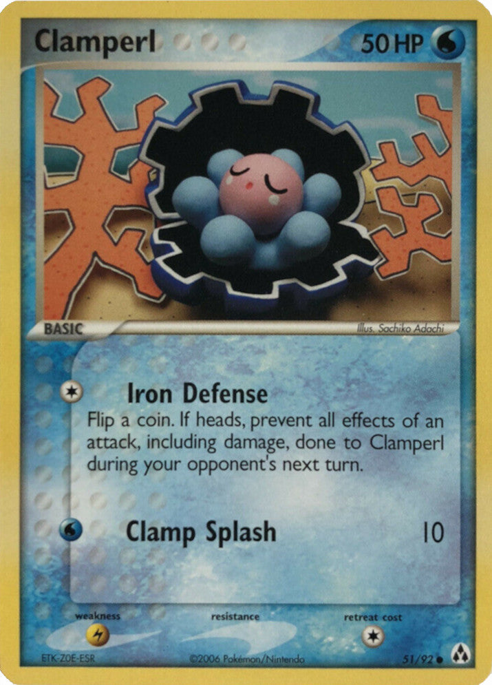 Clamperl (51/92) (Stamped) [EX: Legend Maker] | Pegasus Games WI
